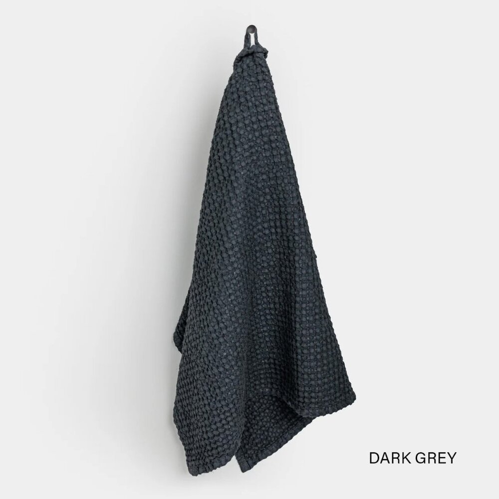 2 Towels - Magic Line Waffle Kitchen Towel - Forest Green - Picture 4 of 15